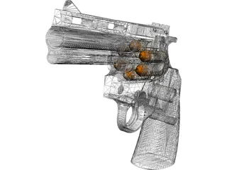 Colt Python 4 Inch Combat 3D Model preview