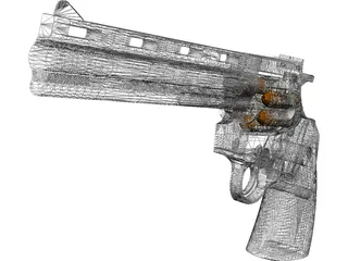 Colt Python 8 Inch Hunter 3D Model preview