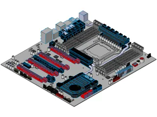 Motherboard 3D Model preview