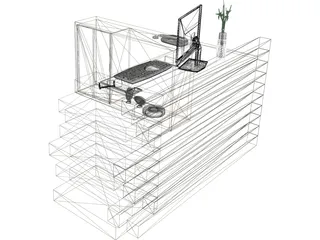 Reception Rack 3D Model preview