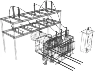 Electric Pole 3D Model preview