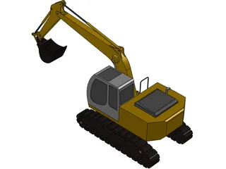Excavator 3D Model preview