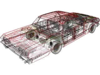 Chevrolet Impala 4-door (1963) 3D Model preview