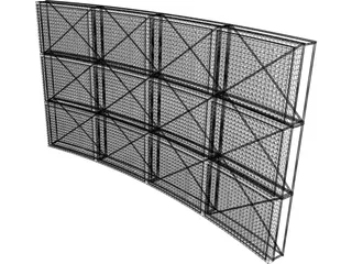 Video Wall 3D Model preview