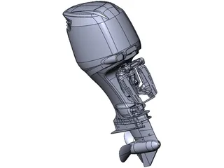 Outboard Engine Suzuki 250 3D Model preview