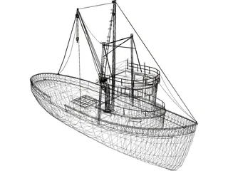 Fishing Boat 3D Model preview