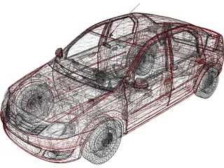 Renault Logan 3D Model preview