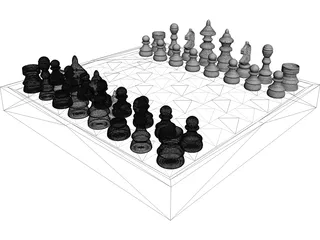 Chess Board 3D Model preview