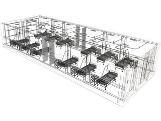 Hospital Recovery Room 3D Model preview