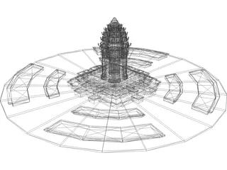 Independence Monument (Cambodia) 3D Model preview