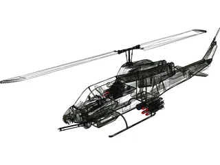 Bell AH-1W SuperCobra 3D Model preview