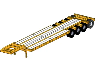 Trailer Low Boy 3D Model preview