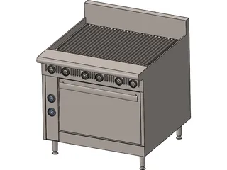 Broiler Under-Fired Gas 36 3D Model preview