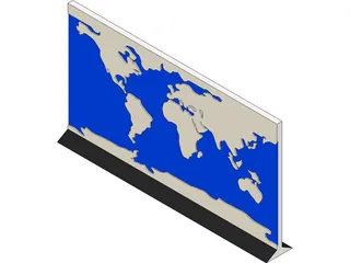 Earth Map 3D Model preview
