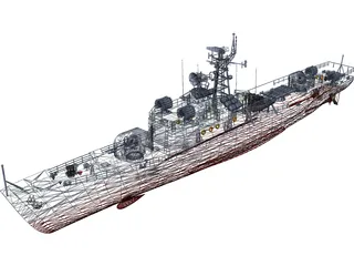 Type 037 Class Submarine Chaser 3D Model preview