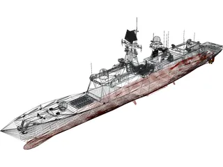 Type 054A Frigate 3D Model preview