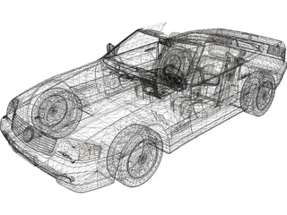 Mercedes-Benz 500SL 3D Model preview