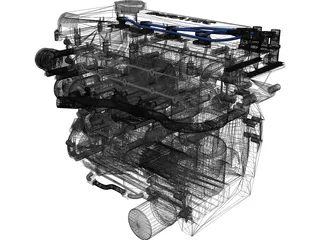 Caterham Duratec Engine 3D Model preview