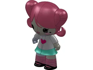 Toy Doll 3D Model preview