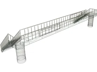 Japanese Foot Bridge 3D Model preview