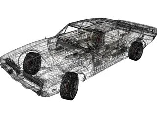 Dodge Charger R-T (1969) 3D Model preview