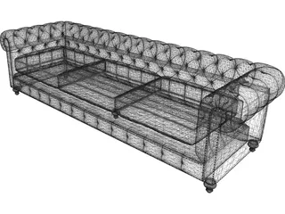 Chester Sofa 3D Model preview