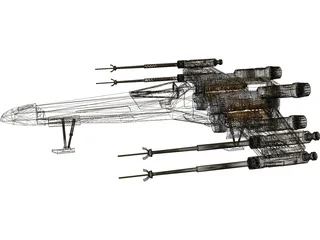 Star Wars X-Wing 3D Model preview