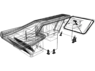 Hypermarket Checkout 3D Model preview