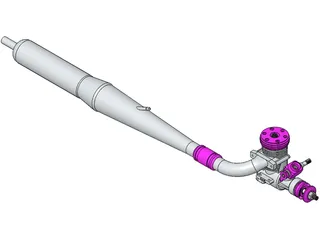 Weston 50V1 RC Airplane Engine 3D Model preview