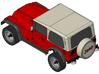 Jeep Wrangler Montata (1988) 3D Model preview