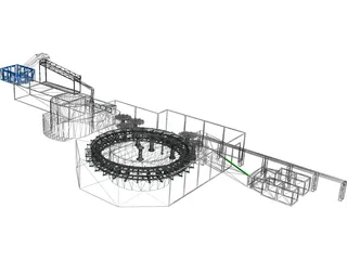Mineral Water Filling Machine 3D Model preview