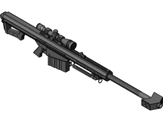 Barrett M82 3D Model preview