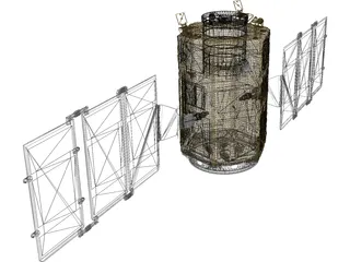 Kompsat 2 Artificial Satellite 3D Model preview