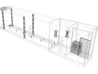 Bus Station 3D Model preview