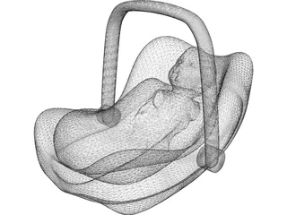 Infant Car Seat 3D Model preview