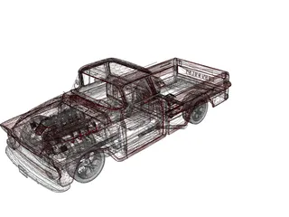 Chevrolet Apache Fleetside (1958) 3D Model preview