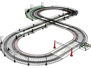 Racing Track 3D Model preview