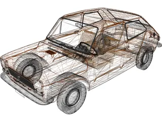 Fiat 127 (1971) 3D Model preview