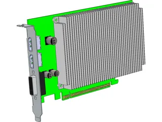 PCIeX16 Graphic Card 3D Model preview