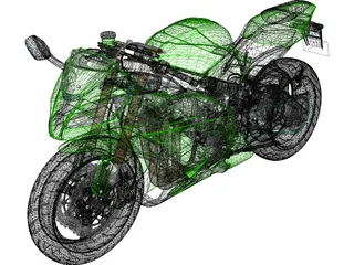 Kawasaki ZX10R (2012) 3D Model preview