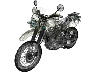 Kawasaki KLR 650 3D Model preview