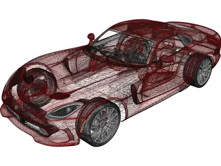 Dodge Viper GTS (2013) 3D Model preview