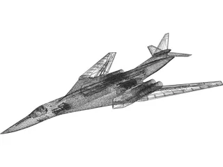 Tupolev Tu-160 3D Model preview
