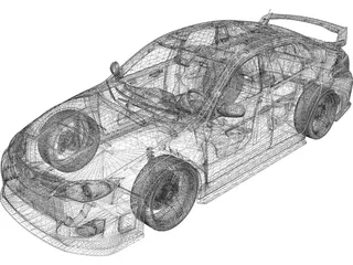 Subaru Impreza WRX STi 3D Model preview
