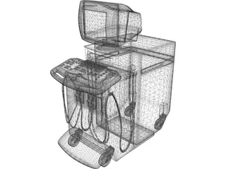 Ultrasound Machine 3D Model preview