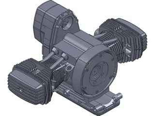 Dnepr Motorcycle Engine 3D Model preview