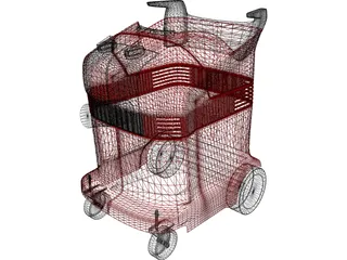 Industrial Vacuum Cleaner 3D Model preview