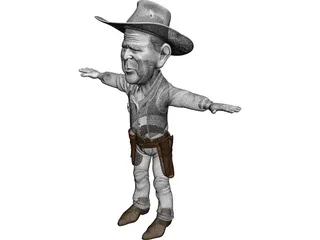 Bush Cartoon 3D Model preview