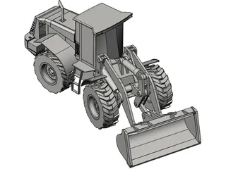 Hitachi Wheeled Loader 3D Model preview