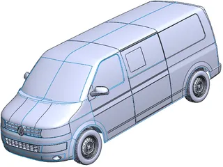 Volkswagen Transporter T5 3D Model preview
